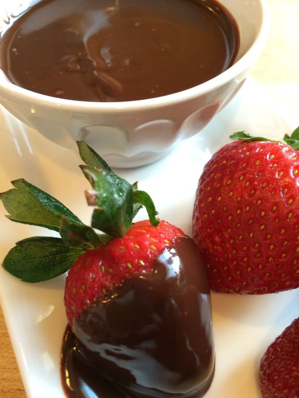 individual chocolate fondue